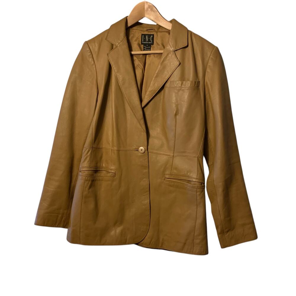 INC Leather jacket size 8 - Picture 4 of 9